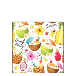 Ambiente Papierservietten Beach Party weiß, 33x33cm