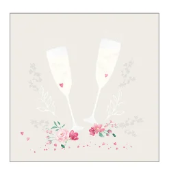 Ambiente Papierservietten Hochzeit, Weingläser, 33x33cm