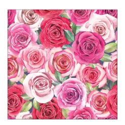 Ambiente Papierservietten Rosen rot-pink, Ariana, 33x33cm