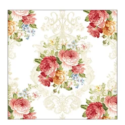 Ambiente Papierservietten Rosenmuster Nostalgie, Sara Cream, 33x33cm
