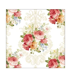 Ambiente Papierservietten Rosenmuster Nostalgie, Sara Cream, 33x33cm