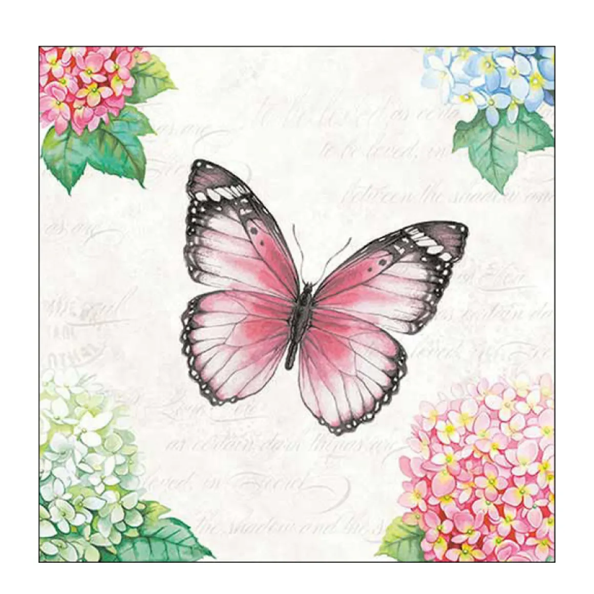 Ambiente Papierservietten Schmetterling, Butterfly Poem, 33x33cm