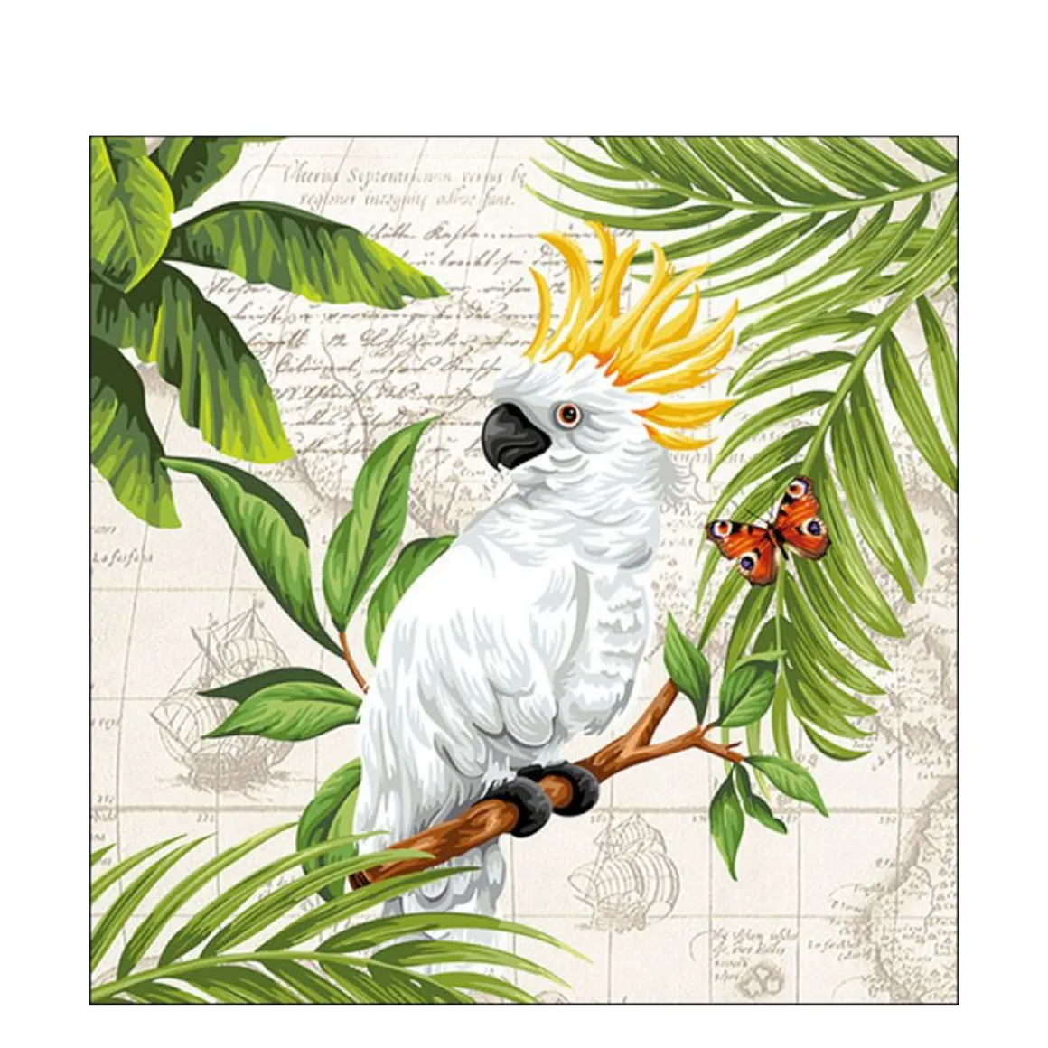 Ambiente Papierservietten Papagei, Cockatoo, 33x33cm