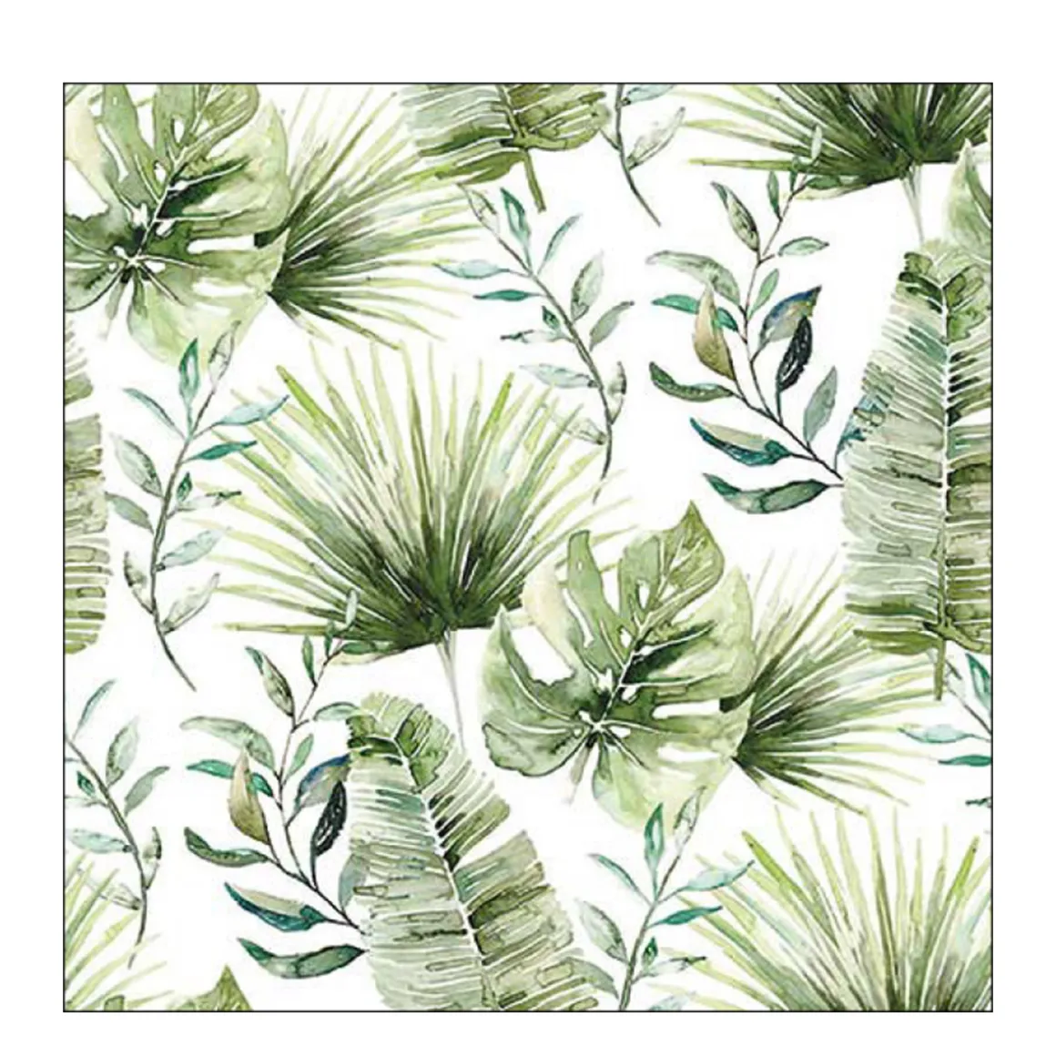 Ambiente Papierservietten Jungelblätter, Jungle Leaves, 33x33cm