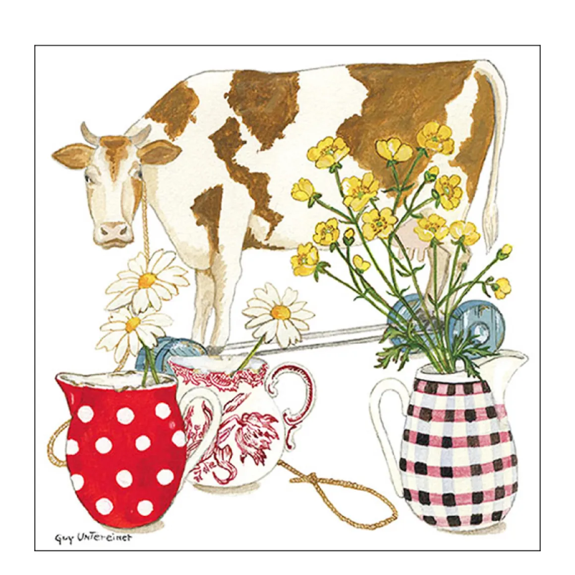 Ambiente Papierservietten Landhaus - Kuh, Cow, 33x33cm
