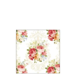 Ambiente Papierservietten Rosenmuster Nostalgie, Sara Cream, 25x25cm
