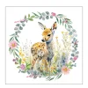 Ambiente Papierservietten Bambi im Blumenkranz, 33x33cm