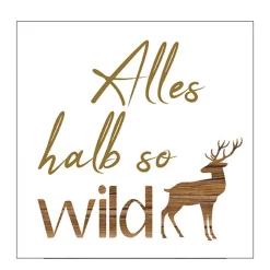 Ambiente Papierservietten Hirsch holzoptik - Alles halb so wild, 33x33cm