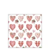 Ambiente Papierservietten Herzen rot, Lovely hearts, 25x25cm