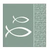 Ambiente Papierservietten Kommunion, Glaube, Liebe, Hoffnung grün, 33x33cm