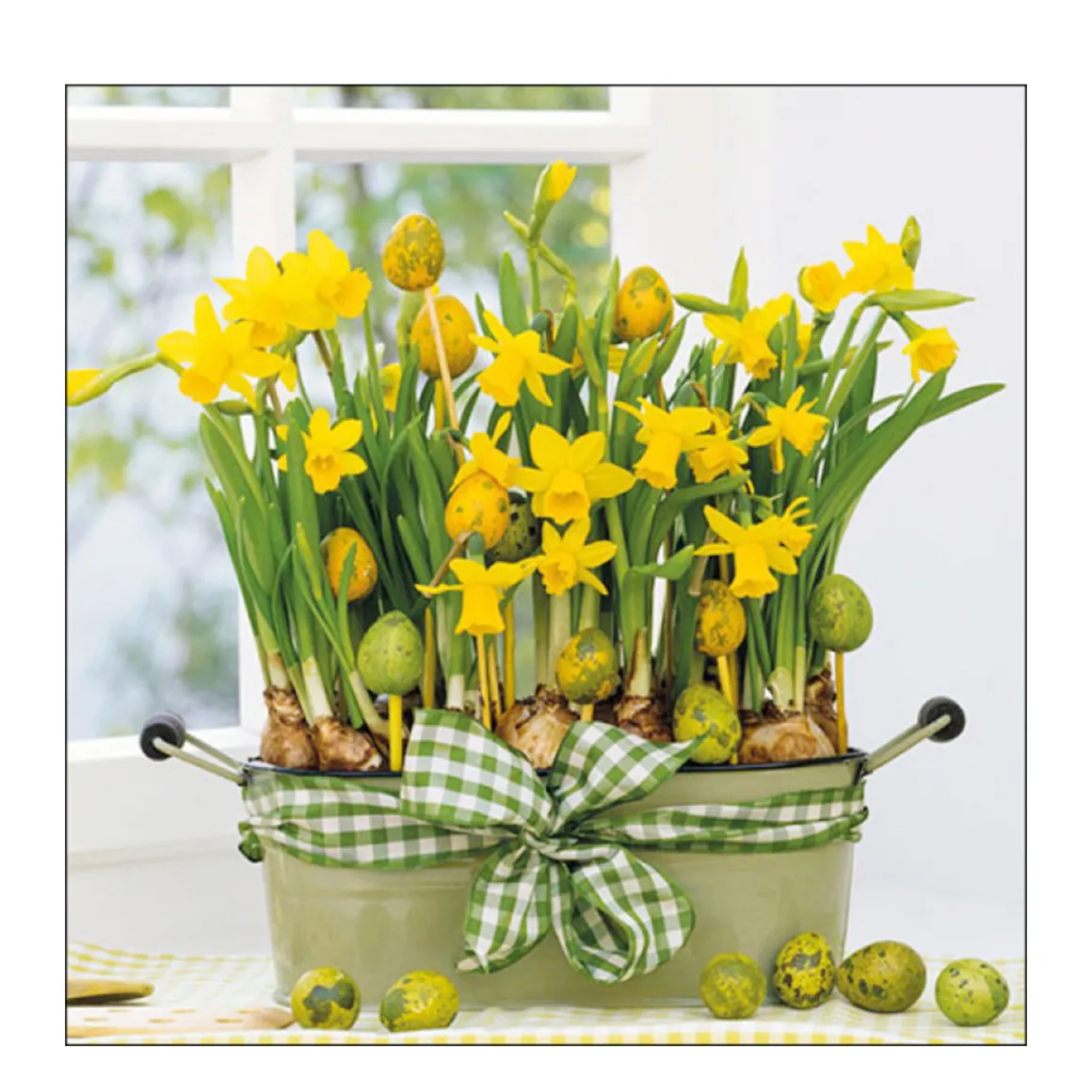 Ambiente Papierservietten, Narzissen, 33x33cm