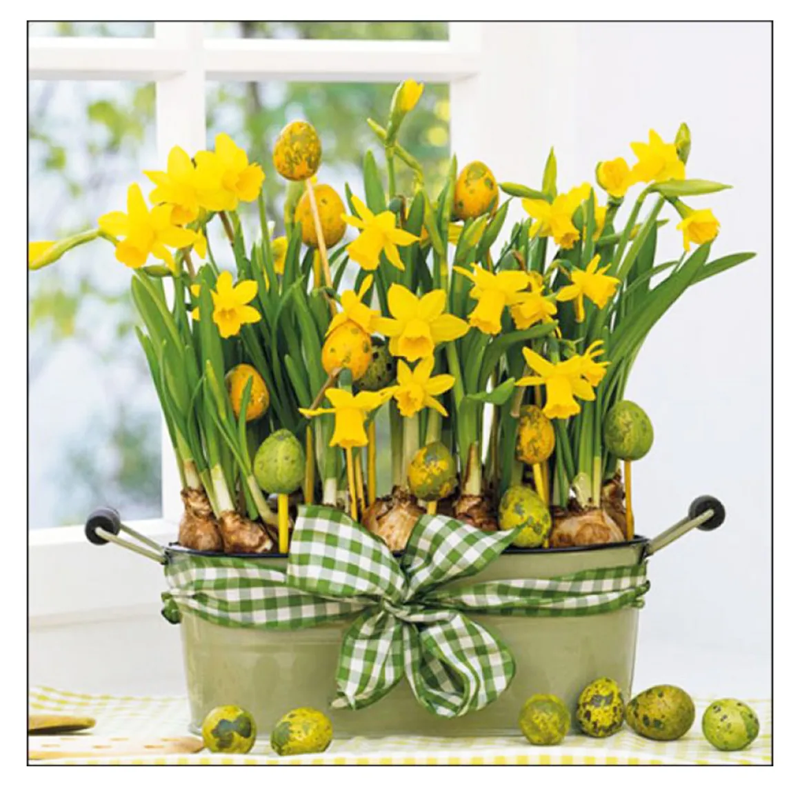 Ambiente Papierservietten, Narzissen, 33x33cm