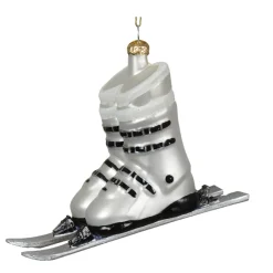 Baumschmuck Wintersport, Skistiefel weiß, 12cm
