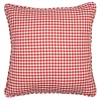 Baumwoll Kissen Karo weiß-rot, groß, 55x55cm, Mars & More