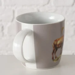 Becher Steinbock Poldie, Porzellanbecher mit Henkel, 330ml, Boltze Home Collections