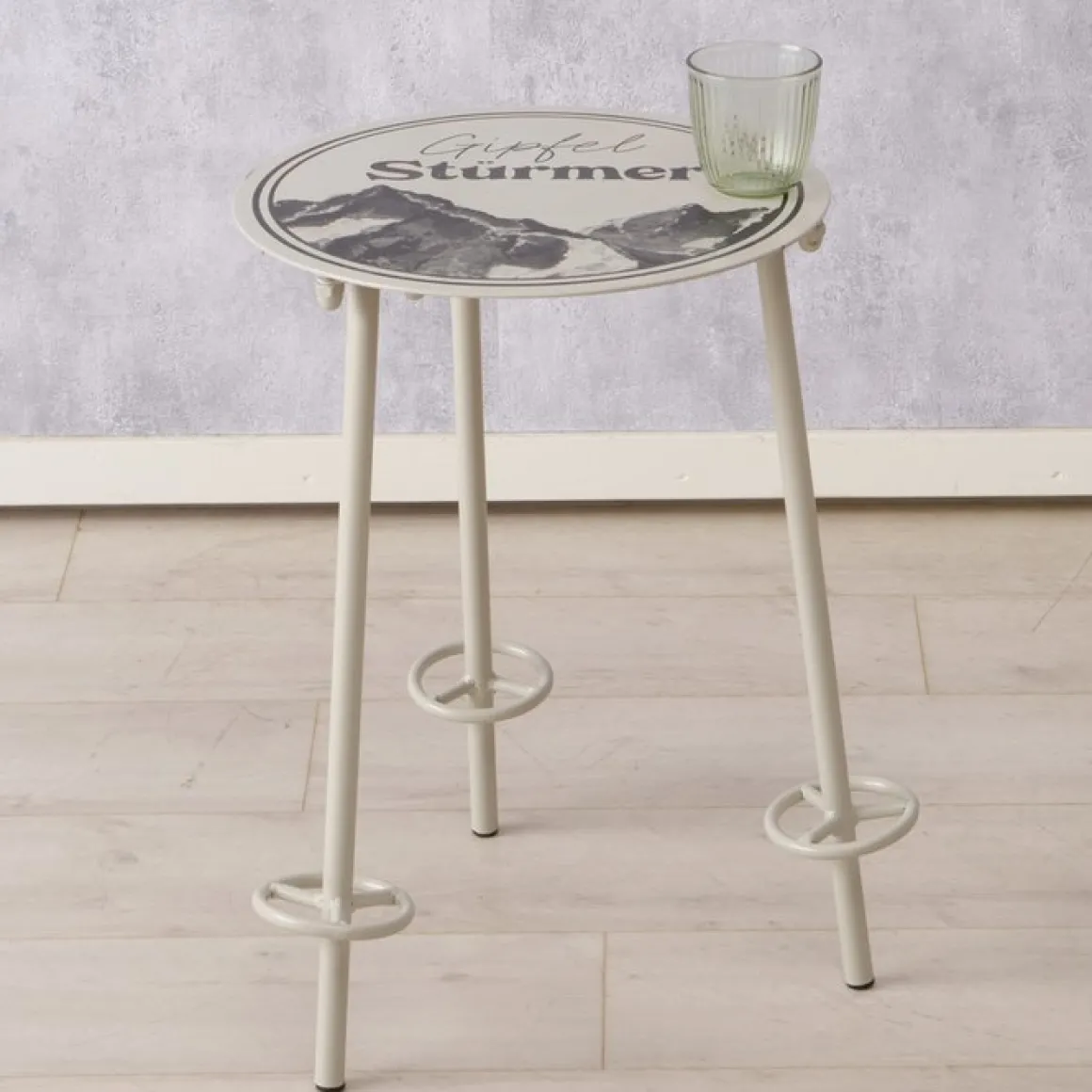 Beistelltisch Gipfelstürmer, Metalltisch Berge, 45x55cm, Boltze Home Collections