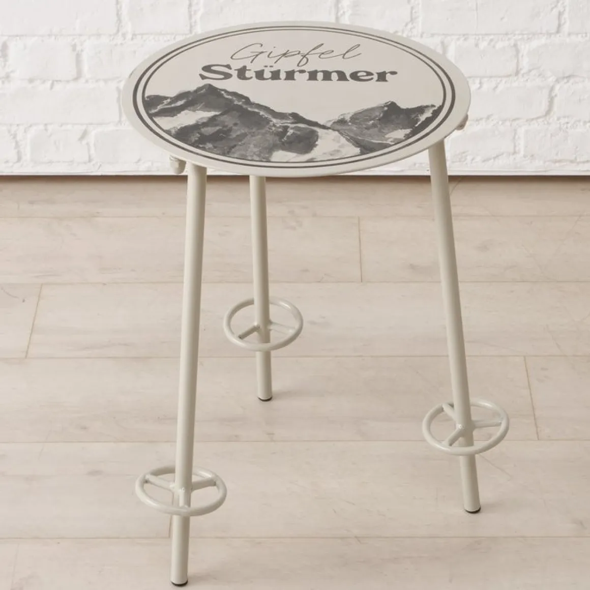 Beistelltisch Gipfelstürmer, Metalltisch Berge, 45x55cm, Boltze Home Collections