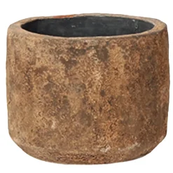 Übertopf Vintage Rustic, rustikaler Tontopf rostbraun, 15x20cm, WMG Grünberger