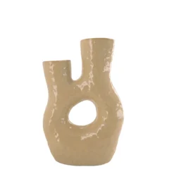 Blumenvase mit 2 Hälse, Keramikvase, 18x26cm, DIJK Natural Collections