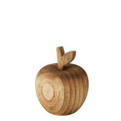 Deko Apfel Harvest Natur, Apfel aus Naturholz, 8cm, Boltze Home Collections