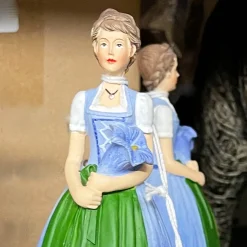 Deko Blumenmädchen Enzian, Enzianmädchen, blau, 17cm, stehend, Fiebiger Floristik