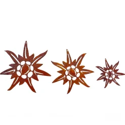 Deko Edelweiß Rost, Edelweiß zum Hängen, Ø18cm, Gerrys Garden