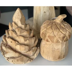 Deko Eichel Natur, Eichel aus Naturholz, 25cm, WMG Grünberger