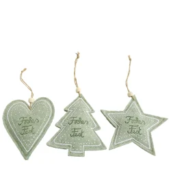 Deko Filzanhänger Baum, Frohes Fest, grün