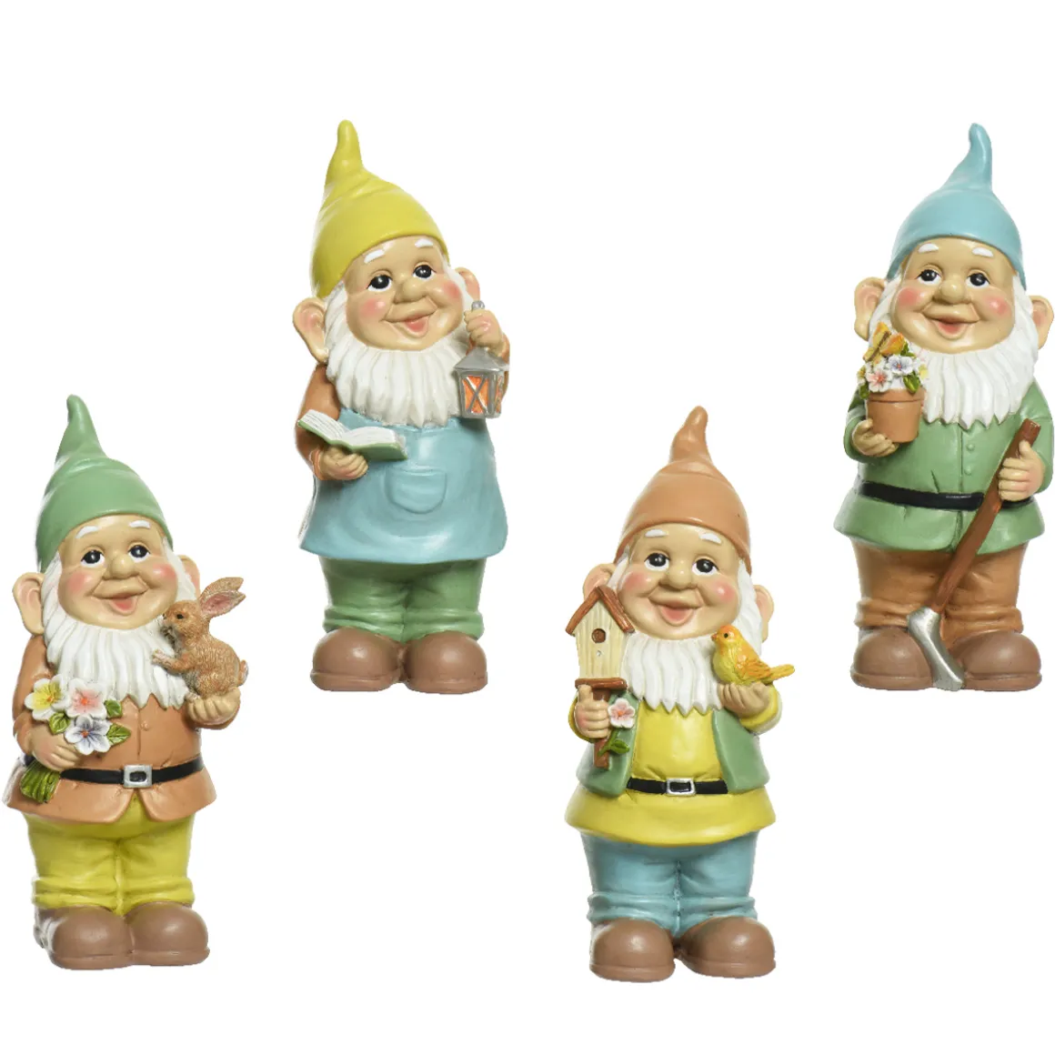 Deko Gartenzwerg, lustige Gartenzwerge in 4 verschiedenen Ausführungen, 20cm