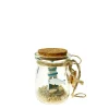 Deko Glasflasche mit Leuchtturm und Fisch, 5cm