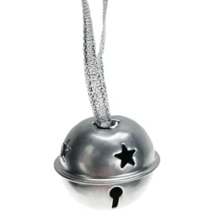 Deko Glöckchen, Metallglöckchen, Schellen mit Klang, silber, Ø2,3cm, 6St/Pckg