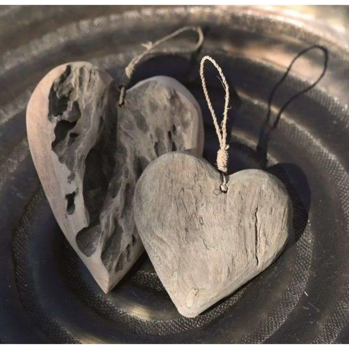 Deko Herz Driftholz, rustikales Herz aus Naturholz, 12cm, WMG Grünberger