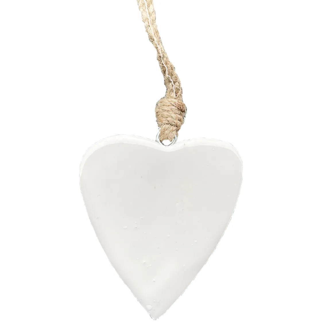 Deko Herz Lack, Holzherz mit weißem Lacküberzug, 8x8cm, Hänger