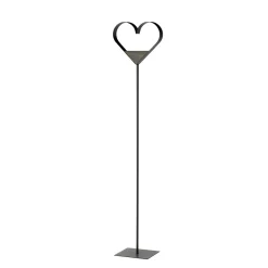 Deko Herz Pflanzschale Odon, Metallherz mit Einsatz auf Metallständer, 100cm, WMG Grünberger