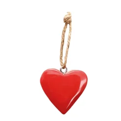 Deko Herz rot, Holzherz mit Lacküberzug rot, 5cm, Hänger