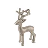 Deko Hirsch, Metallhirsch silbergrau, 7x15cm, Metall