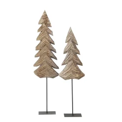 Deko Holzbaum auf Metallständer, Tanne aus Pappelholz, grau, 70cm, WMG Grünberger
