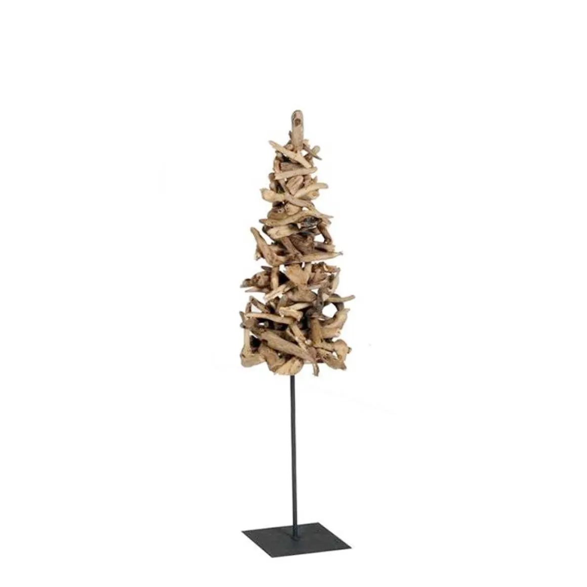 Deko Holzbaum Driftholz, Weihnachtsbaum Naturholz auf Metallständer, 85cm, WMG Grünberger