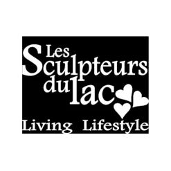 Deko Holzteller Landhaus Rustikal, Holzteller mit Kühe und Tannenbäume, Ø34cm, Les Sculpteurs du lac