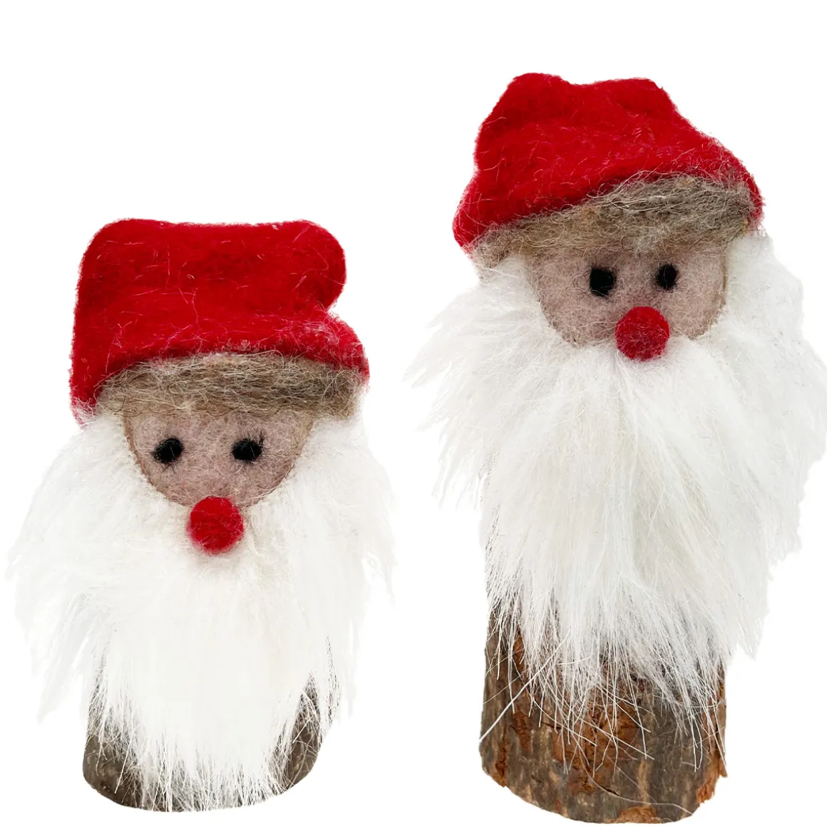 Deko Holzwichtel, Wichtel Nikolaus aus Naturholz, 12cm