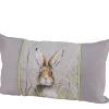 Deko Kissen Hase im Gras, Baumwollkissen mit Hasenmotiv, 30x50cm