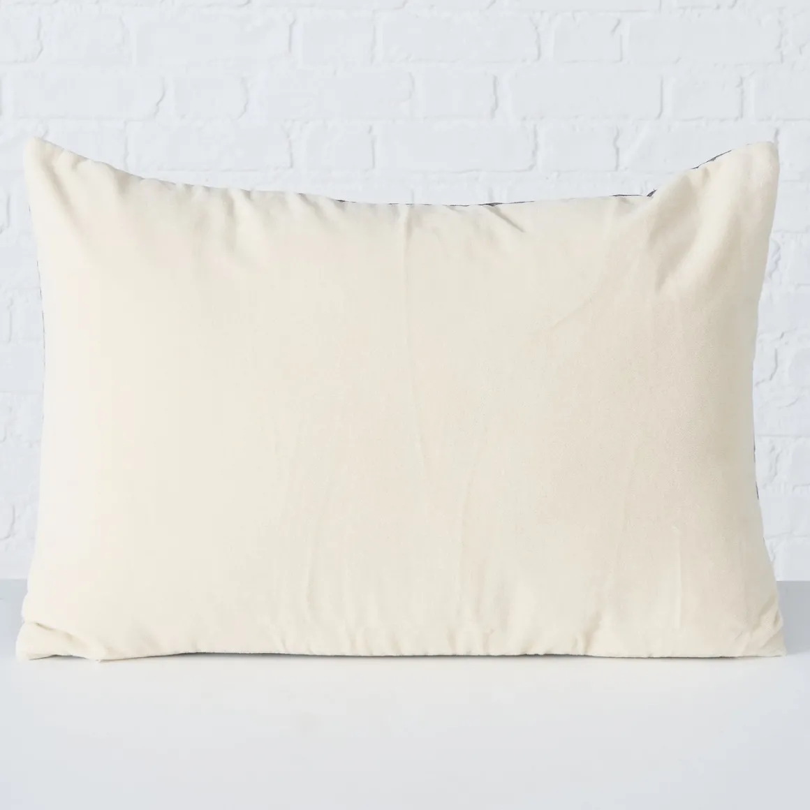 Deko Kissen Hirsch Palco, Samtkissen Winterhirsch stehend, 40x60cm, Boltze Home Collections