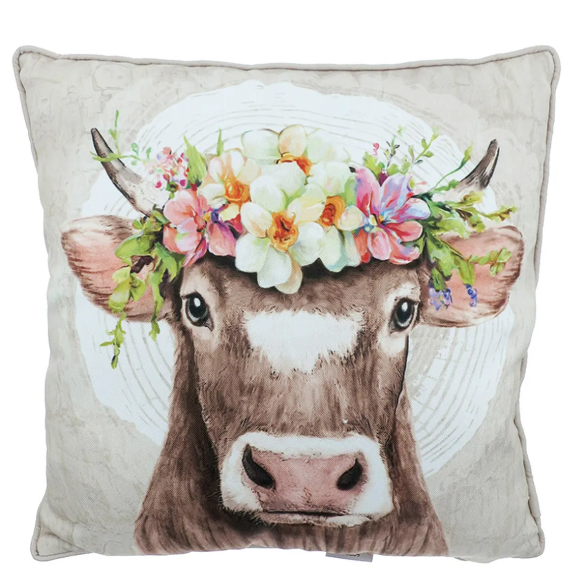 Deko Kissen mit Kuhmotiv Adelheid, 45x45cm, Gilde