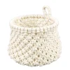 Deko Korb Boho gehäckelt, Makramee-Korb mit Schlaufe, 16x13cm