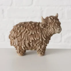 Deko Kuh Buffy, Schottisches Hochlandrind braun, 10x7cm, Boltze Home Collections