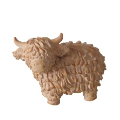 Deko Kuh Buffy, Schottisches Hochlandrind braun, 10x7cm, Boltze Home Collections