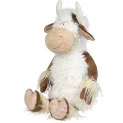 Deko Kuh, Hochlandrind aus Plüsch, creme-braun, 25cm, Mars & More