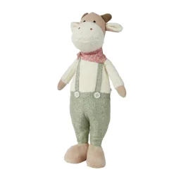 Deko Kuh, Plüschkuh mit grüner Hose, 43cm