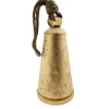Deko Kuhglocke Eschenlohe Rustikal gold, Glocke mit Klang im Shabby Chic Look, gold-schwarz, 35cm, M