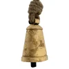 Deko Kuhglocke Eschenlohe Rustikal gold, Glocke mit Klang im Shabby Chic Look, gold-schwarz, 25cm, M